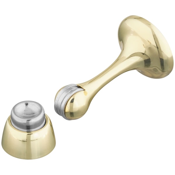 National Hardware Zinc Brass Gold Magnetic Door Stop Mounts to door and wall N328-161 - main